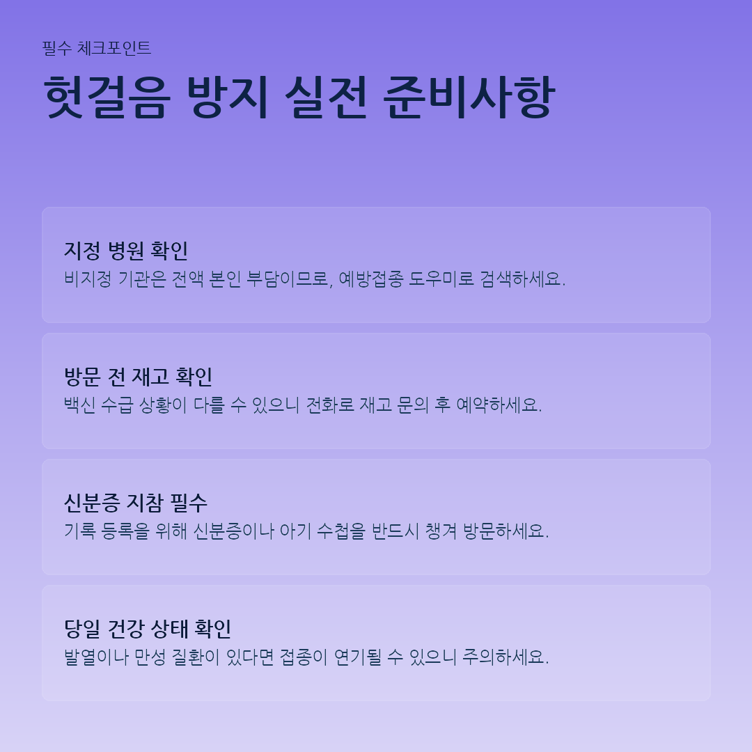 헛걸음 방지 실전 준비사항 요약 카드