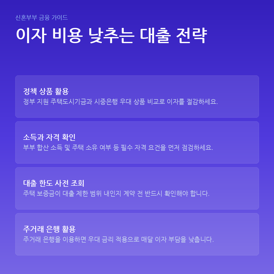 이자 비용 낮추는 대출 전략 요약 카드