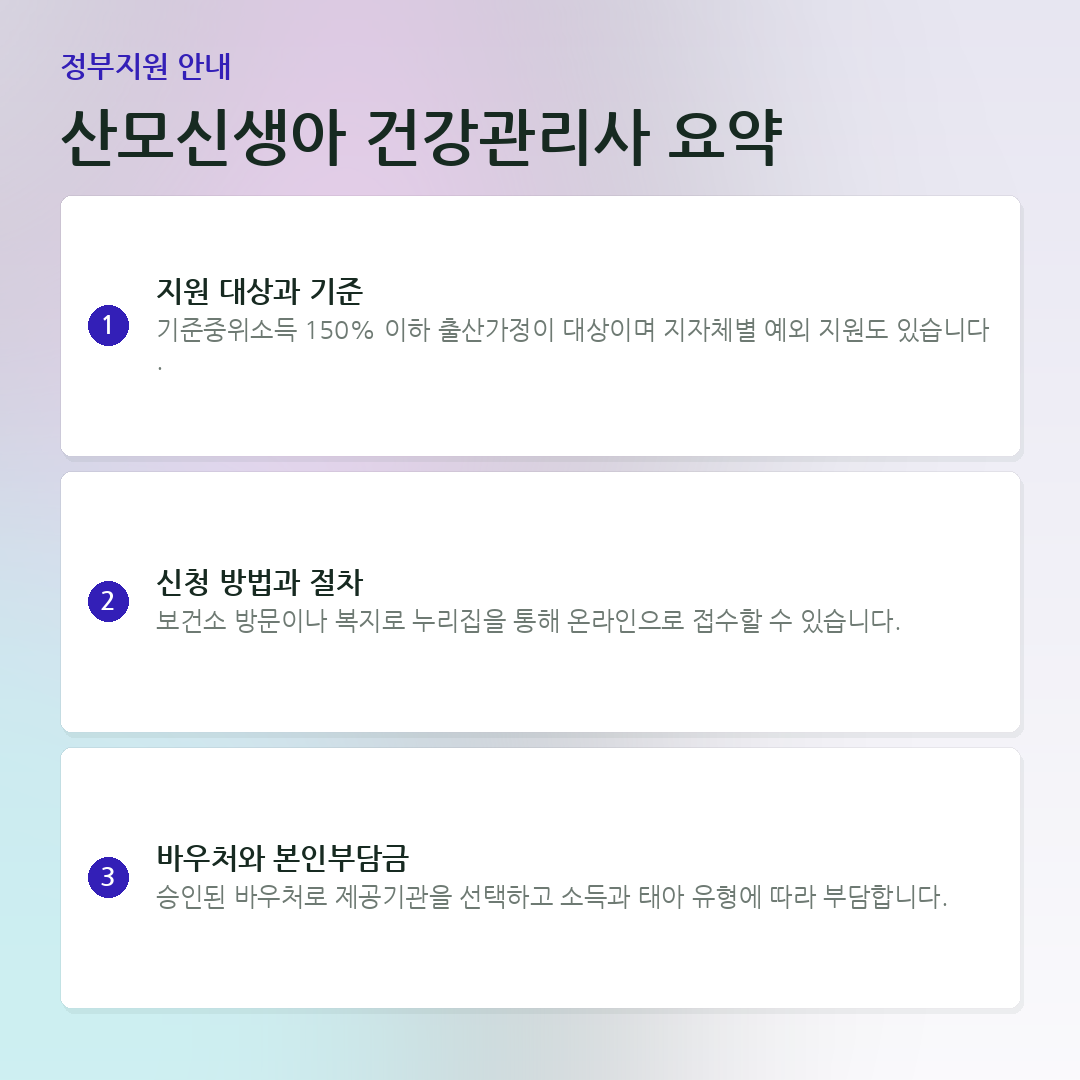 산모신생아 건강관리사 요약 요약 카드