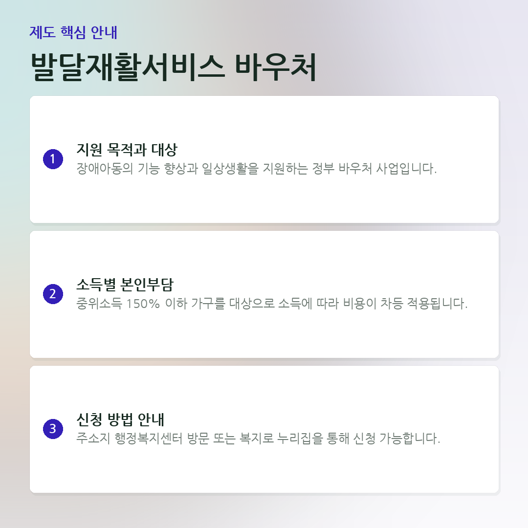 발달재활서비스 바우처 요약 카드