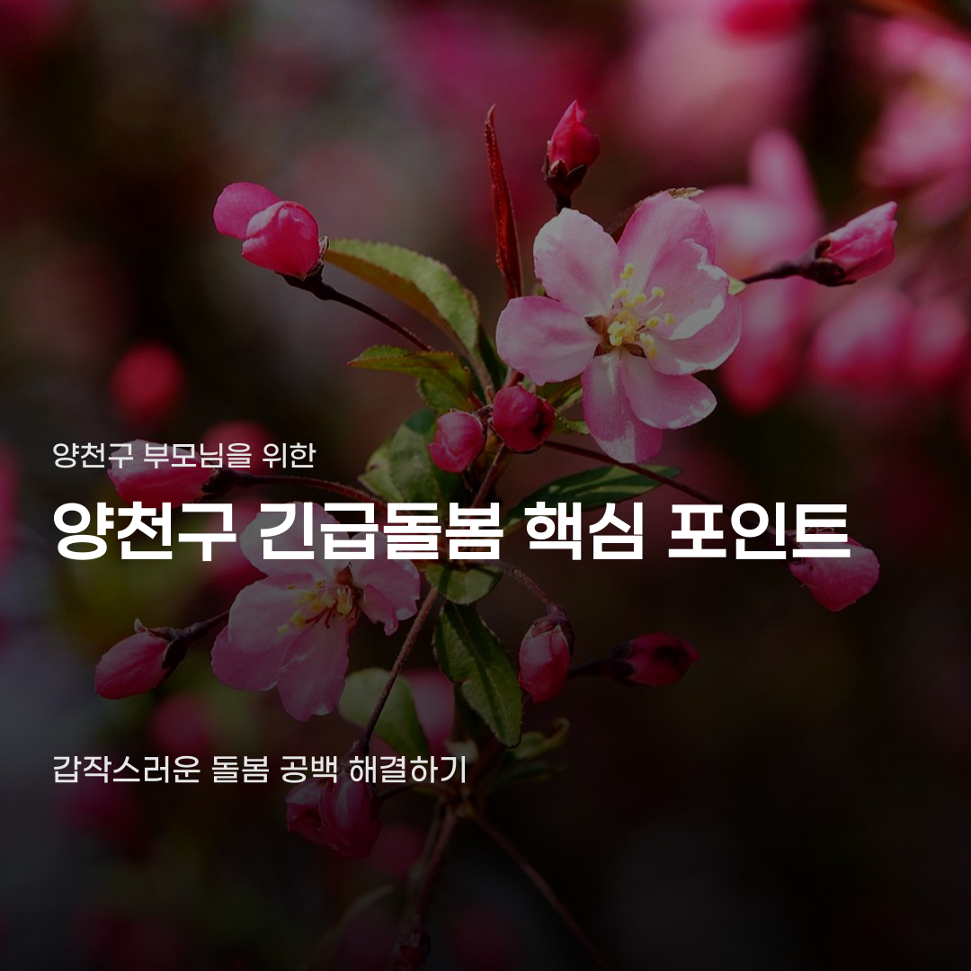 양천구 긴급돌봄 어린이집 이용 대상과 신청 시간 3가지 항목