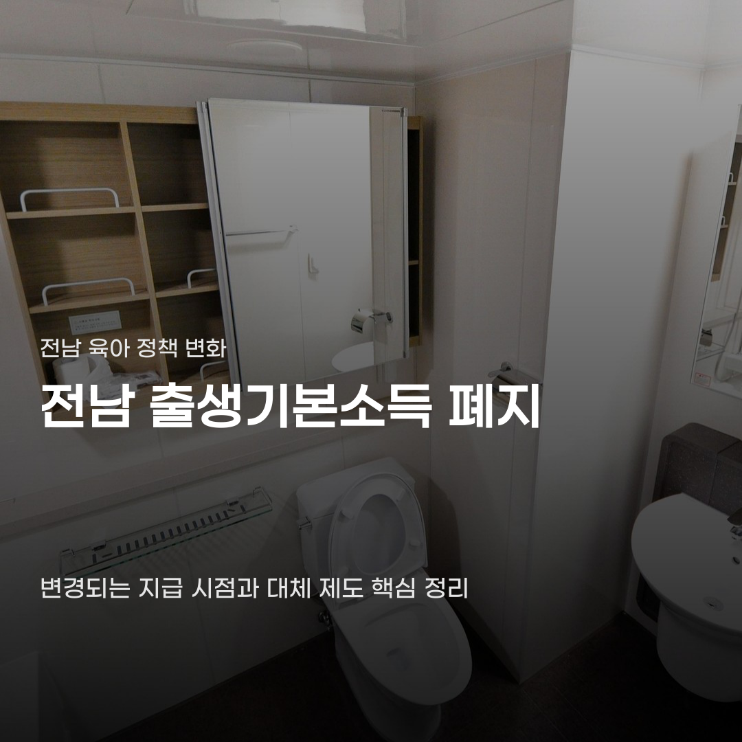 전남 출생기본소득 폐지 결정에 따른 지급 종료 시점과 대체 제도 확인