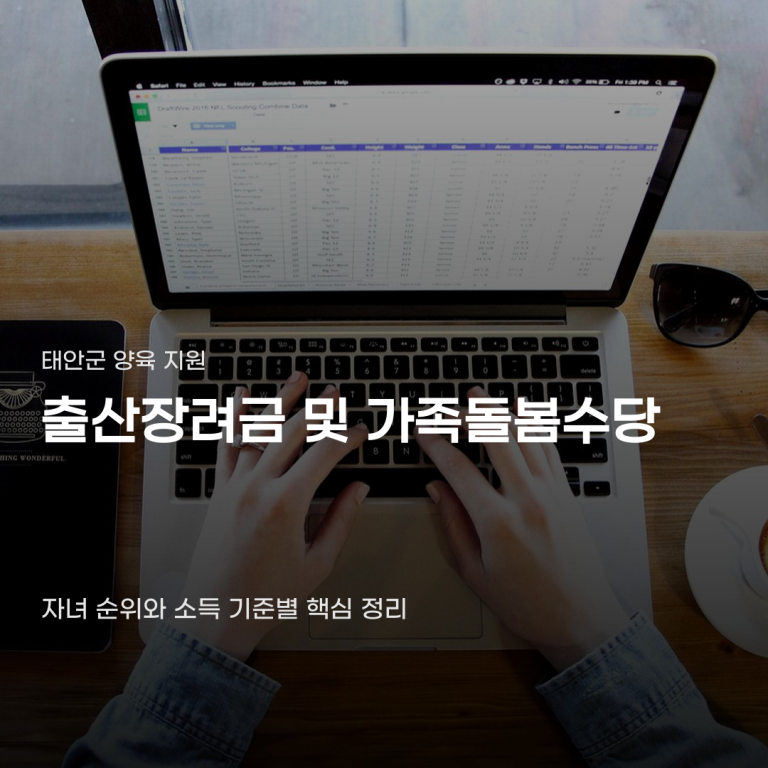 태안군 출산장려금 가족돌봄수당 지원액 차이의 내막